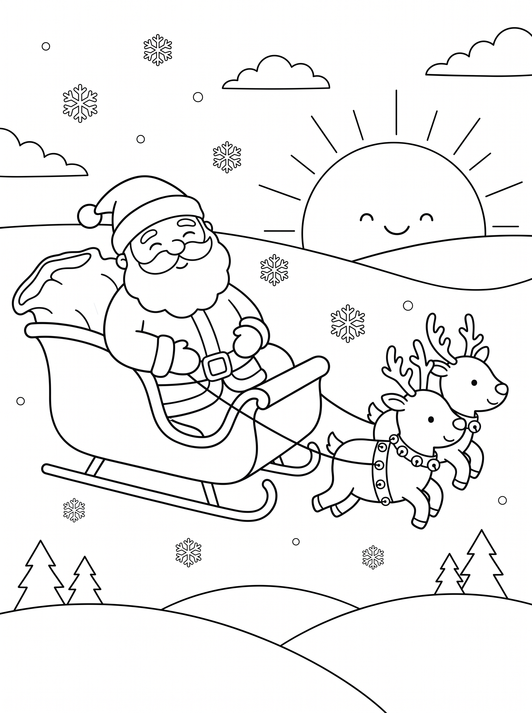 Heading Home at Sunrise Coloring Sheet
