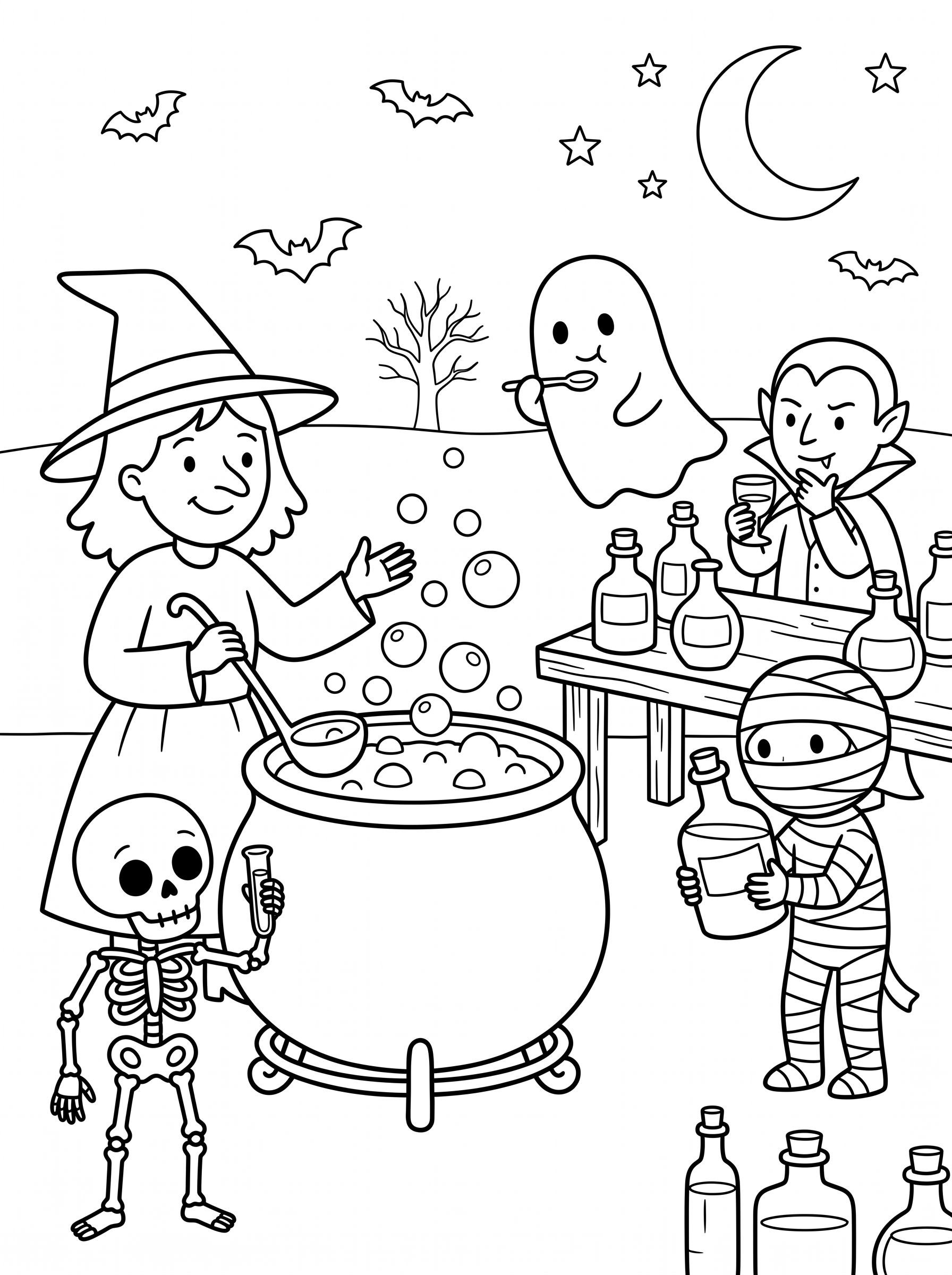 Potion Taste Test Party Coloring Page