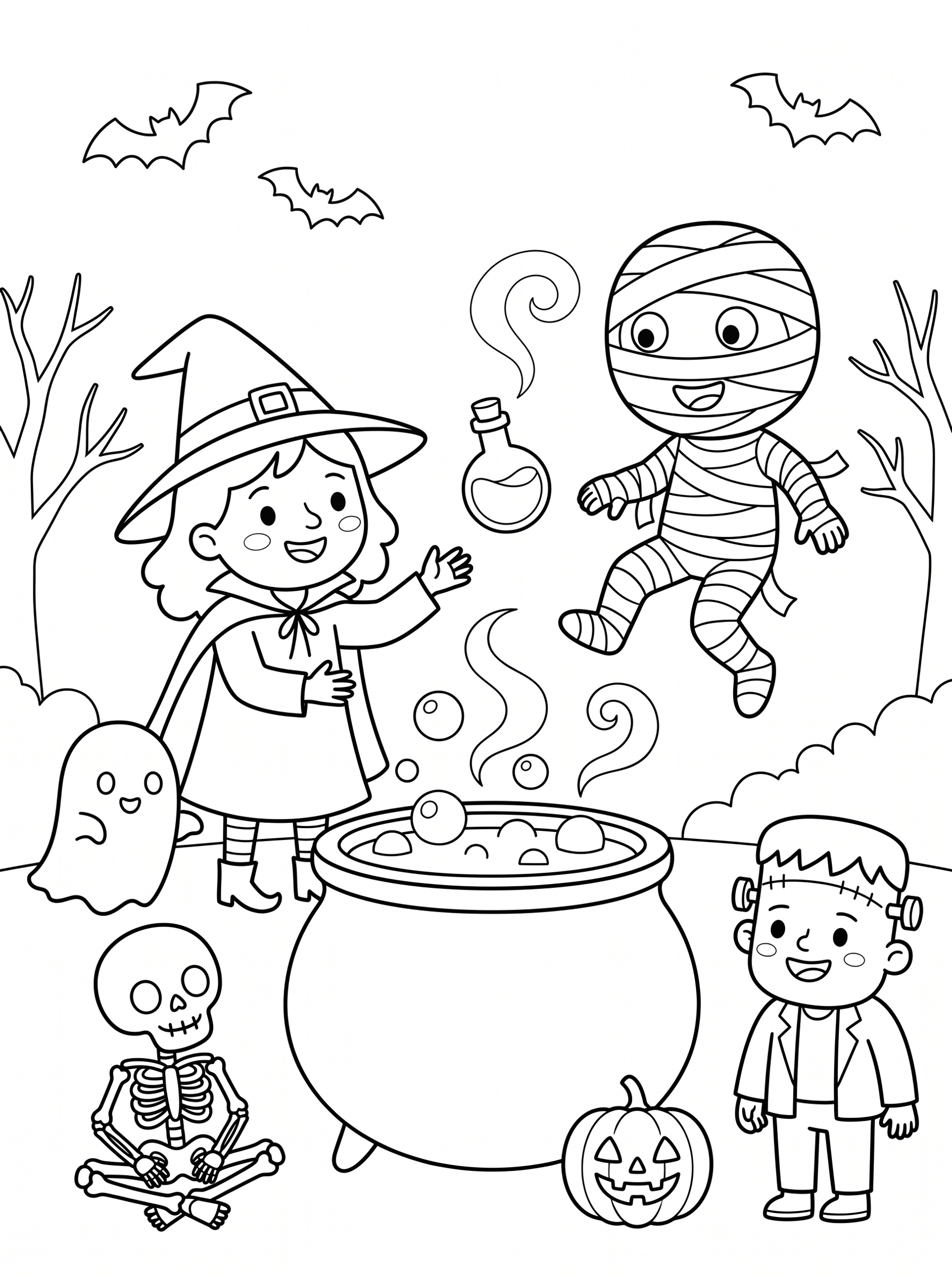 Floating Potion Surprise Coloring Page