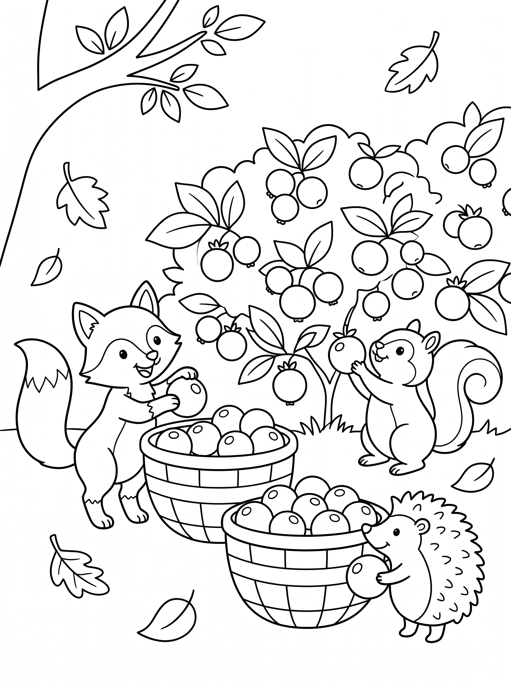 Berry Basket Stock-Up Coloring Page