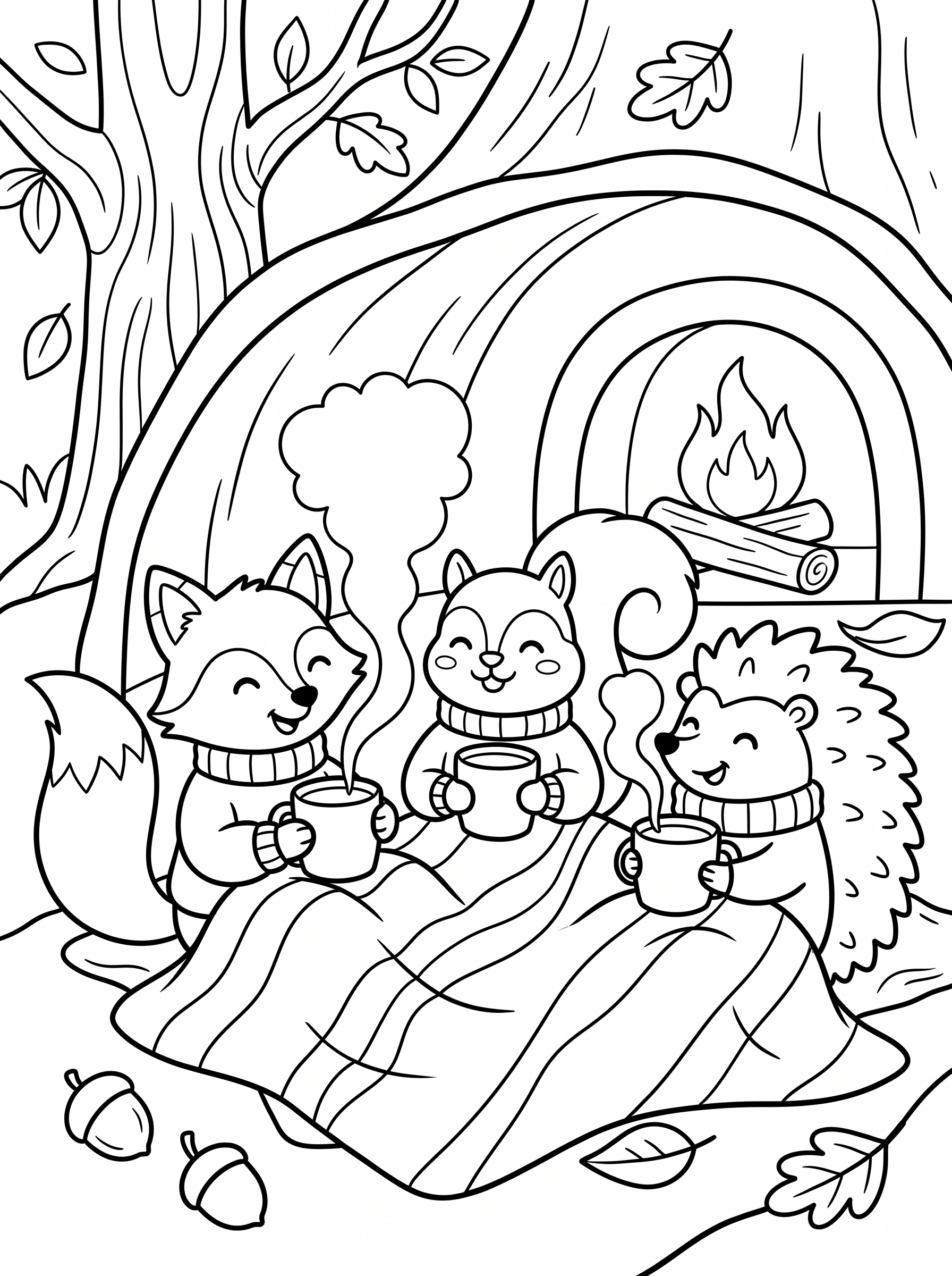 Warm Milk Nightcap Coloring Page