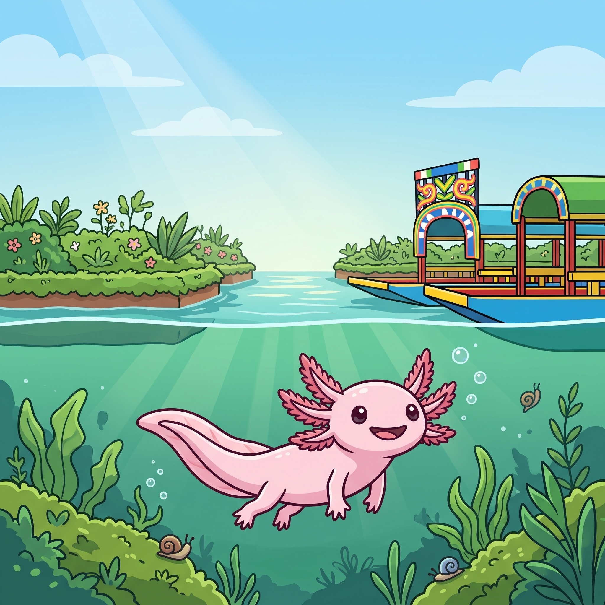 Comic panel 3: My Home Is Xochimilco